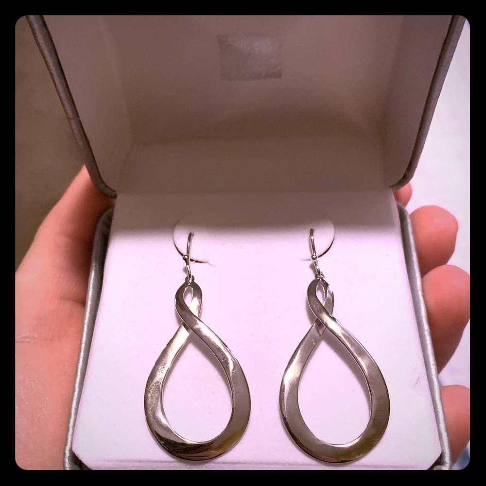Never worn silver earrings